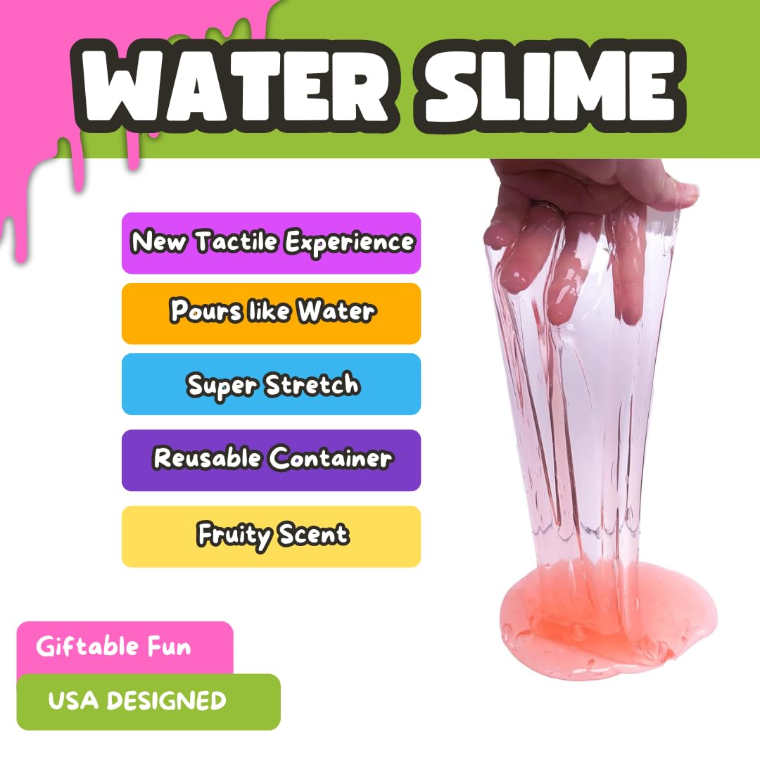 Nichole Jacklyne Pineapple Scented Yellow Water Slime Kids Toy, Non-Sticky Sensory Gift for Boys and Girls, Stress Relief Slime