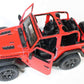 KiNSMART Jeep Wrangler Rubicon 5" Die Cast Metal Model Toy Car - Red Opentop Off Road 4x4