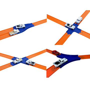 Hot Wheels Compatible Track Add-On Pack - Eco-Friendly Pla Plastic, Versatile Track Layout Pieces (Blue)