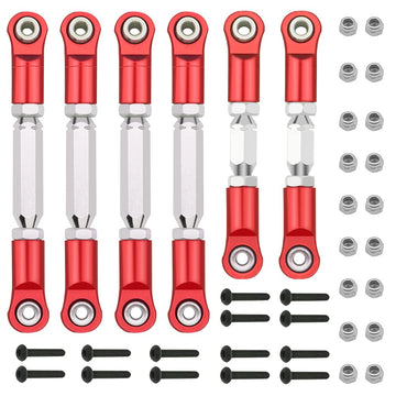 AIYIHOBBY Aluminum Adjustable Tie Rods & Turnbuckles Toe Links Set Linkage Steel for 1/10 Arrma Senton 4X4 550 Granite 4X4 550 R