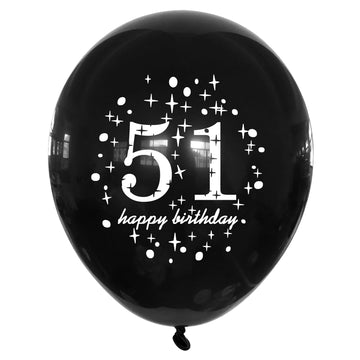 Shuntai 51 Birthday Decorations For Men Women Gold And Black 51St Birthday Balloons Latex Confetti Balloon 51 Year Old Anniversa