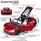 1:24 Scale Roadster Alloy Car Model Diecast Toy Vehicles for Kids, car Model,Pull Back Alloy Car with Lights and Music,Gifts for