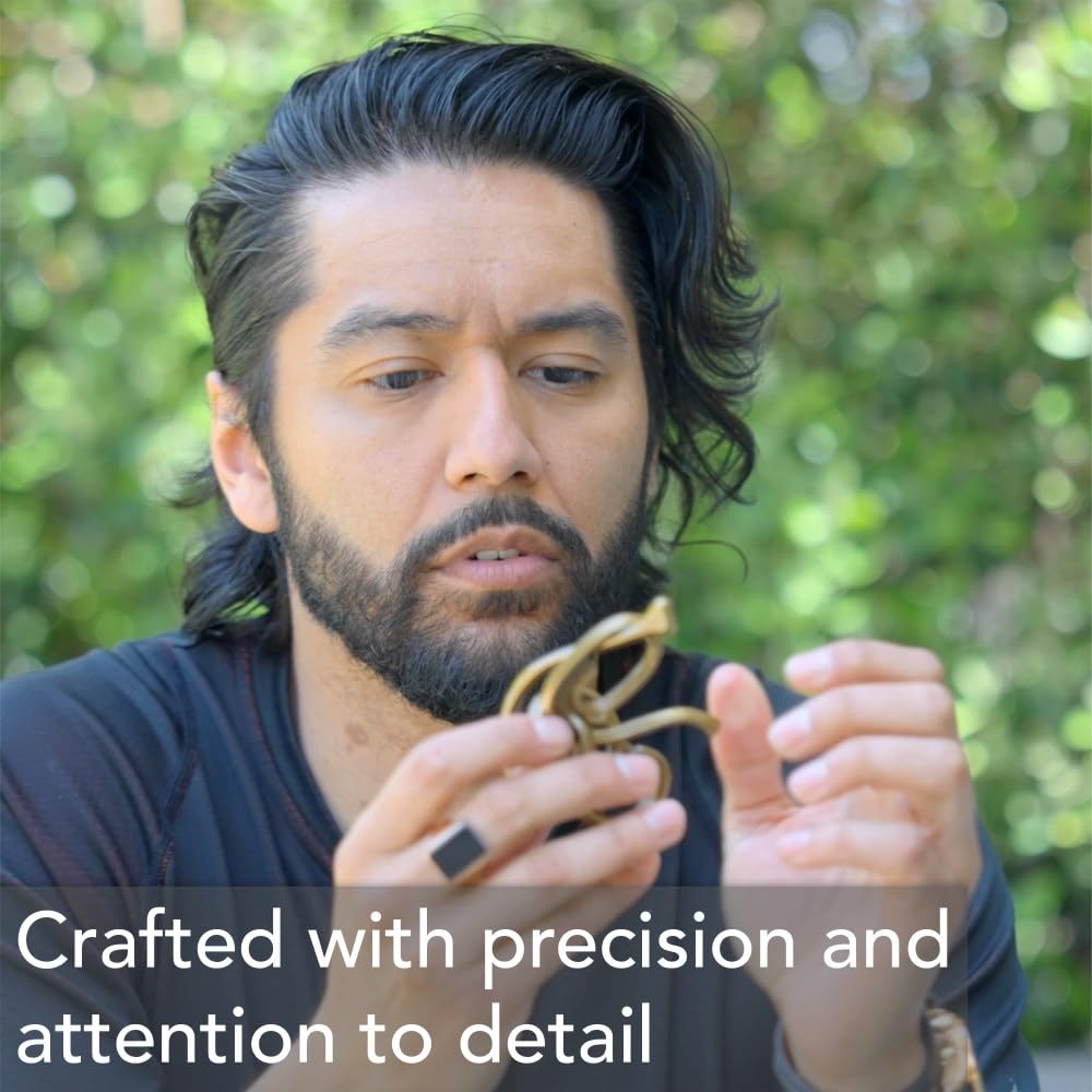 Bepuzzled | Amour Hanayama Metal Brainteaser Puzzle Mensa Rated Level 5, For Ages 12 And Up