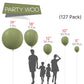 Partywoo Sage Green Balloons, 127 Pcs Boho Green Balloons Different Sizes Pack Of 36 Inch 18 Inch 12 Inch 10 Inch 5 Inch Green Balloons For Balloon Garland As Birthday Party Decorations, Green-F11