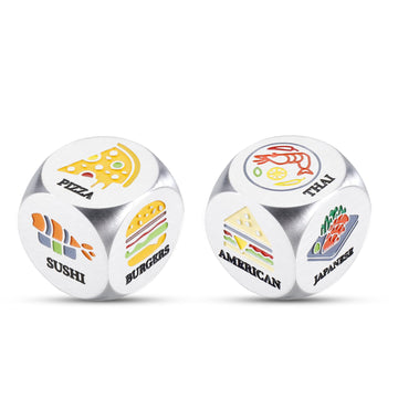 Valentines Gifts for Him Her, Anniversary Date Night Engagement Gifts for Boyfriend Couples 2PCS Color Food Dice Decider Wedding