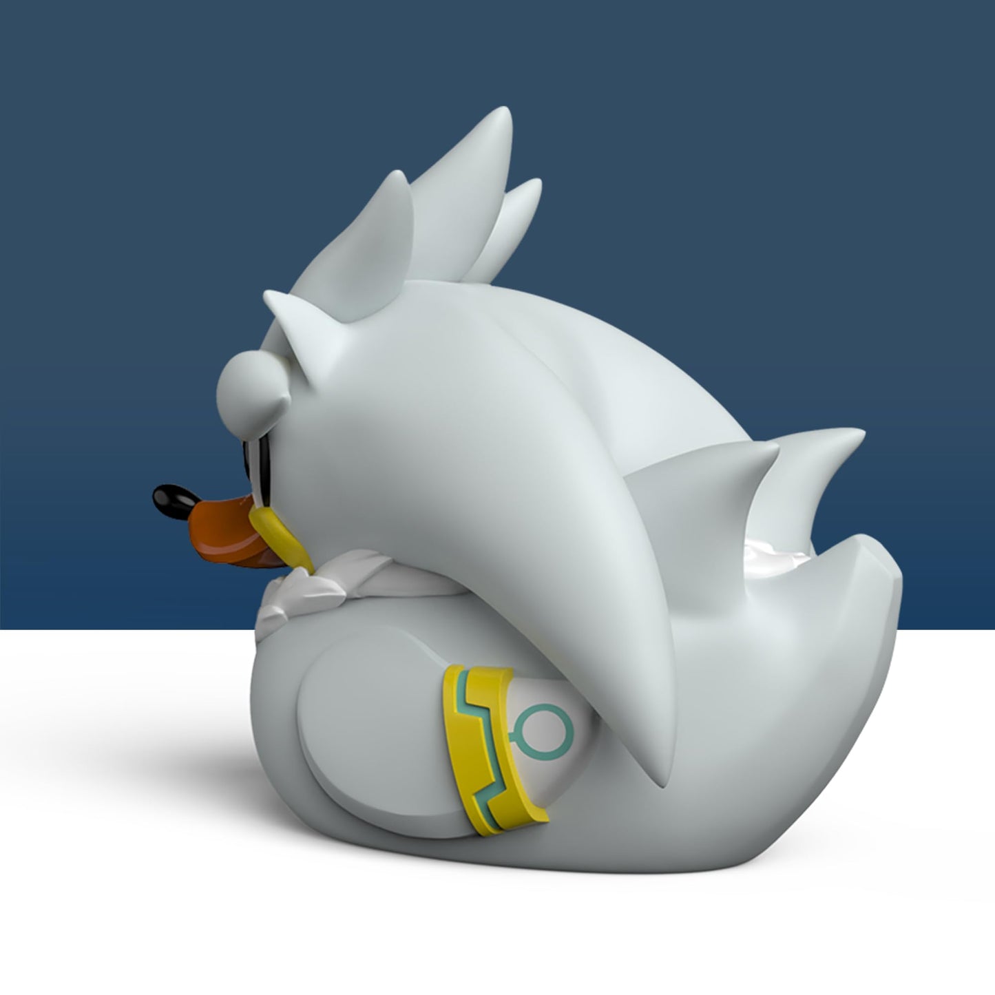 Tubbz First Edition Silver The Hedgehog Collectible Vinyl Rubber Duck Figure - Official Sonic The Hedgehog Merchandise - Sega Mo