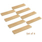 Exqline Wooden Domino Racks Set of 8 - Premium Organizer for Mexican Train & Chickenfoot Games - Woodgrain Color, Model DR-001