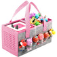 Portable Carrying Case Compatible With Toniebox Starter Set And Tonies Figurines,Travel Felt Cloth Musical Toy Folding Bag For Toniebox Accessories (Dark Pink)