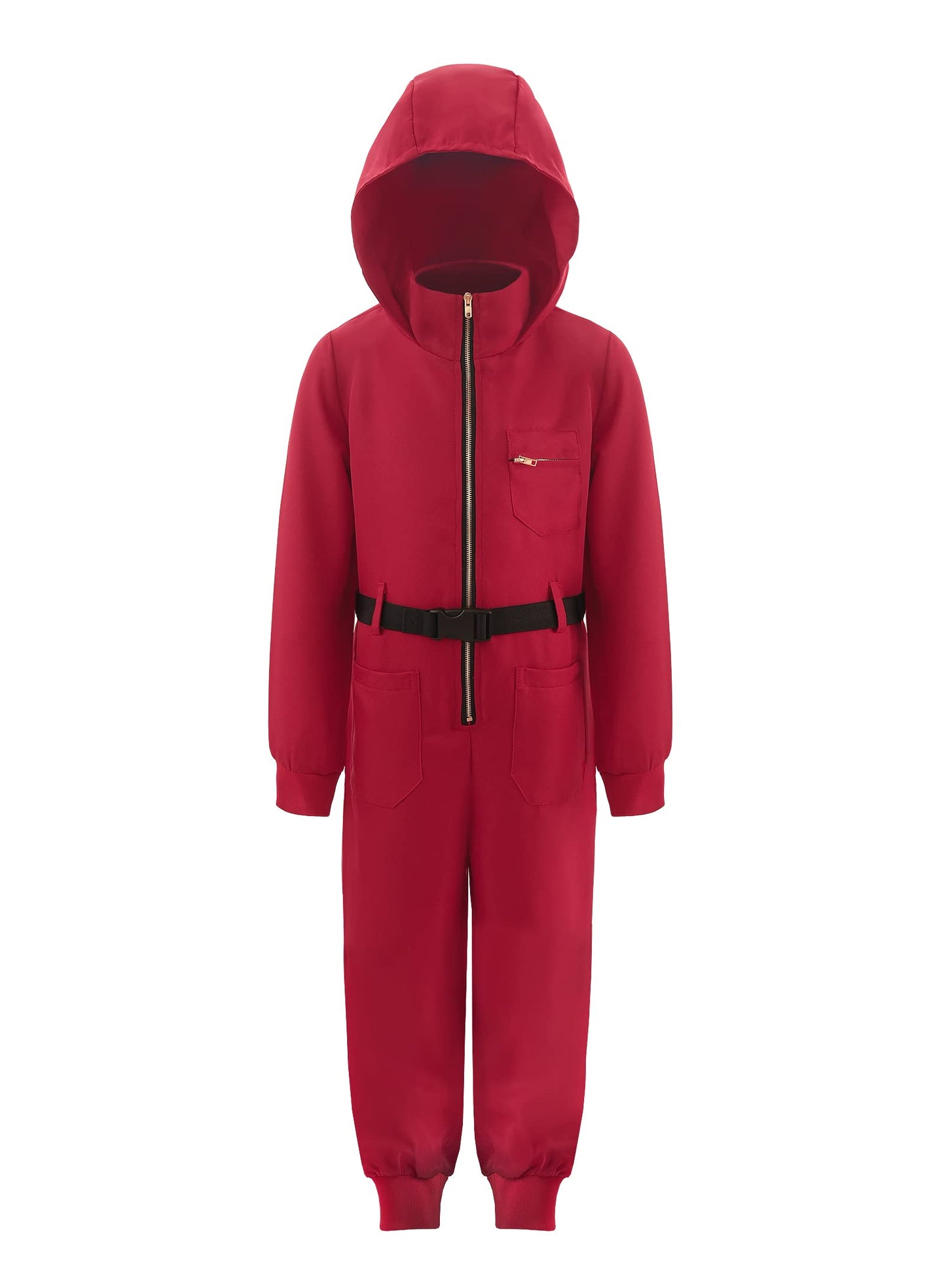 Relibeauty Carnival Cosplay Costume Jumpsuit Halloween Cosplay Kids Red,3T/100