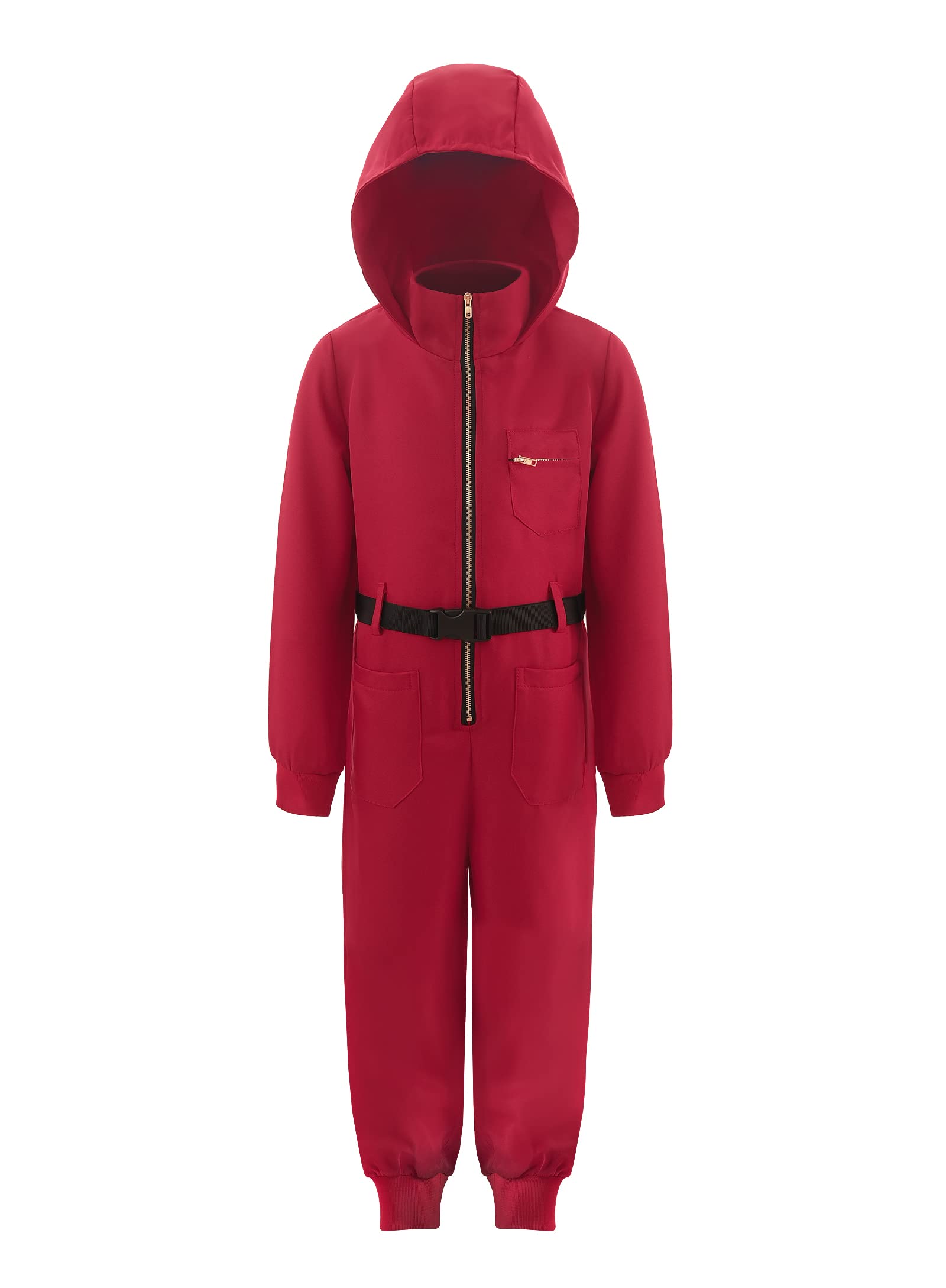 Relibeauty Carnival Cosplay Costume Jumpsuit Halloween Cosplay Kids Red,3T/100