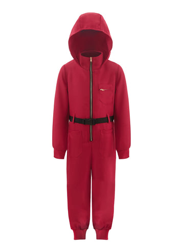 Relibeauty Carnival Cosplay Costume Jumpsuit Halloween Cosplay Kids Red,3T/100