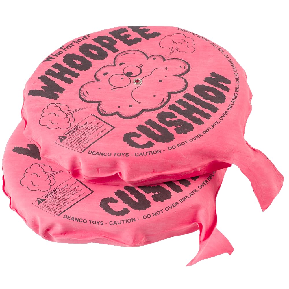 DEANCO Whoopee Cushion 3 Pack - Three 7 inch Self-Inflating Whoopee Cusions enhanced Rubber for Louder Fart Sound  Gag Gifts for Kids and mature-themeds  April Fools Pranks