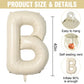 Cream B Letter Balloons,40 Inch Letter B Balloon Beige,A To Z Alphabet Mylar Helium Custom Letter Balloon For Birthday Baby Show