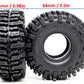 Hobbysoul 2Pcs 1.0 Tires 64 * 25Mm Soft Sticky Mud Slingers Tyres For Rc Crawler 1/24 Ax24 Scx24 Fcx24 1/18 Trx4M Upgrades