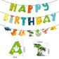 Bieufbji Dinosaur Birthday Banner - Dinosaur Theme Birthday Party Decoration Supplies, Indoor Outdoor Hanging D  Cor Party Ornam