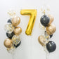 Gold Number 7 Balloon 40 Inch, 7 Balloon Number, 7Th Birthday Decorations, Gold Party Supplies For Boys Girls