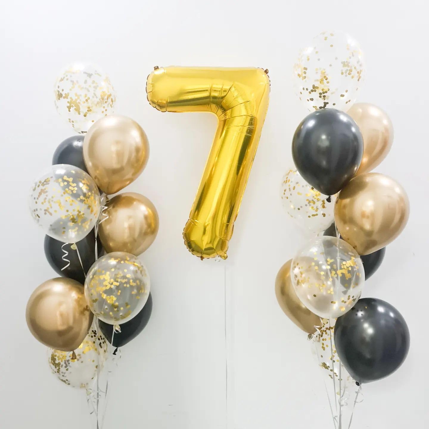 Gold Number 7 Balloon 40 Inch, 7 Balloon Number, 7Th Birthday Decorations, Gold Party Supplies For Boys Girls