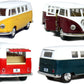 Set of 4: 5'' Classic 1962 Volkswagen Van 1:32 Scale (Green/Maroon/Red/Yellow)