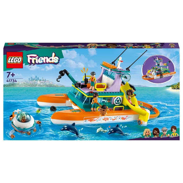 Lego 41734 Friends Sea Rescue Boat Set, Animal Rescue Toy With Dolphin Animal Figures And Submarine, Gift For Children, Girls And Boys From 7 Years, Eco Learning Toy
