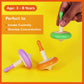 Shumee Organic Handmade Spinning Top 1 Pc/Set (Orange)|6 Cm| 100% Child Safe| Gyroscopes Toy| Fidget Spinner| Educational Toys|Montessori,Kindergarten Toys| Gift Toys For Kids/Toddlers