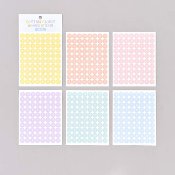 Monolike Cotton Candy Number Stickers Set - 6 Design Stickers, 18 Sheets In Total