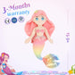 Athoinsu Mermaid Princess Stuffed Animal Cuddly Soft Hugging Plush Toy Doll Birthday Children'S Day Christmas For Toddlers Girls, Pink, 15.5''
