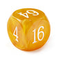 BESCON DICE 5pcs Backgammon Pearl Dice Set - 30MM Resin Doubling Cube with 4pcs 16MM Amber/Black Marbleized Dice
