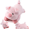gnomantic Pig Weighted Stuffed Animals - 22 Inch 4.5 Pounds Weighted Plushies Pig - Big Plush Stuffed Animals Pillow - Cute Plush Toys Gifts for Kids & mature-themeds