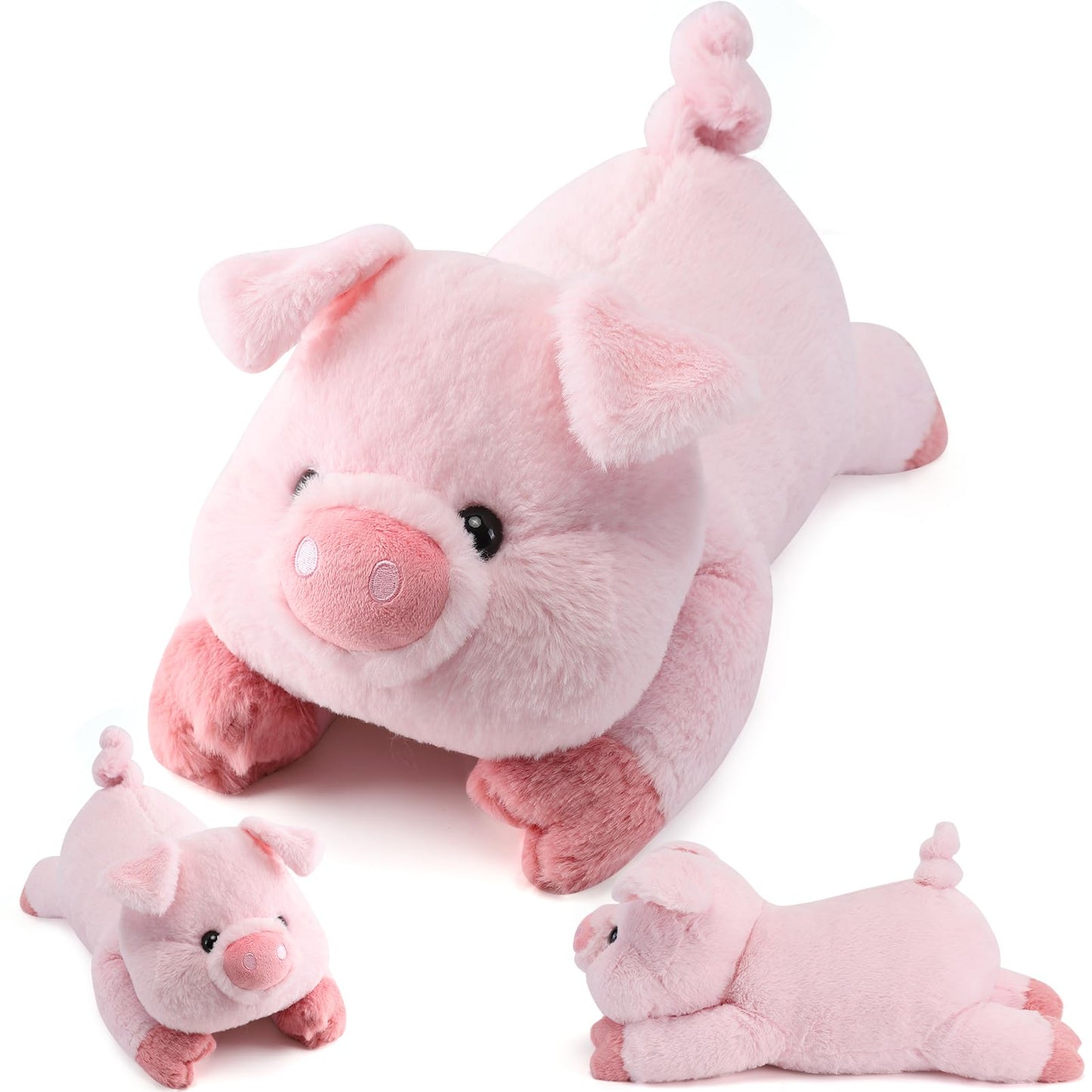 gnomantic Pig Weighted Stuffed Animals - 22 Inch 4.5 Pounds Weighted Plushies Pig - Big Plush Stuffed Animals Pillow - Cute Plush Toys Gifts for Kids & mature-themeds