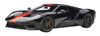 Autoart 2017 Ford GT Shadow Black with Orange Stripes 1/18 Model Car