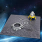 Feleph Space Moon Baseplate 10X10 Inches Classic Building Blocks Base Plate Gray Compatible With Major Brands - 2Pcs