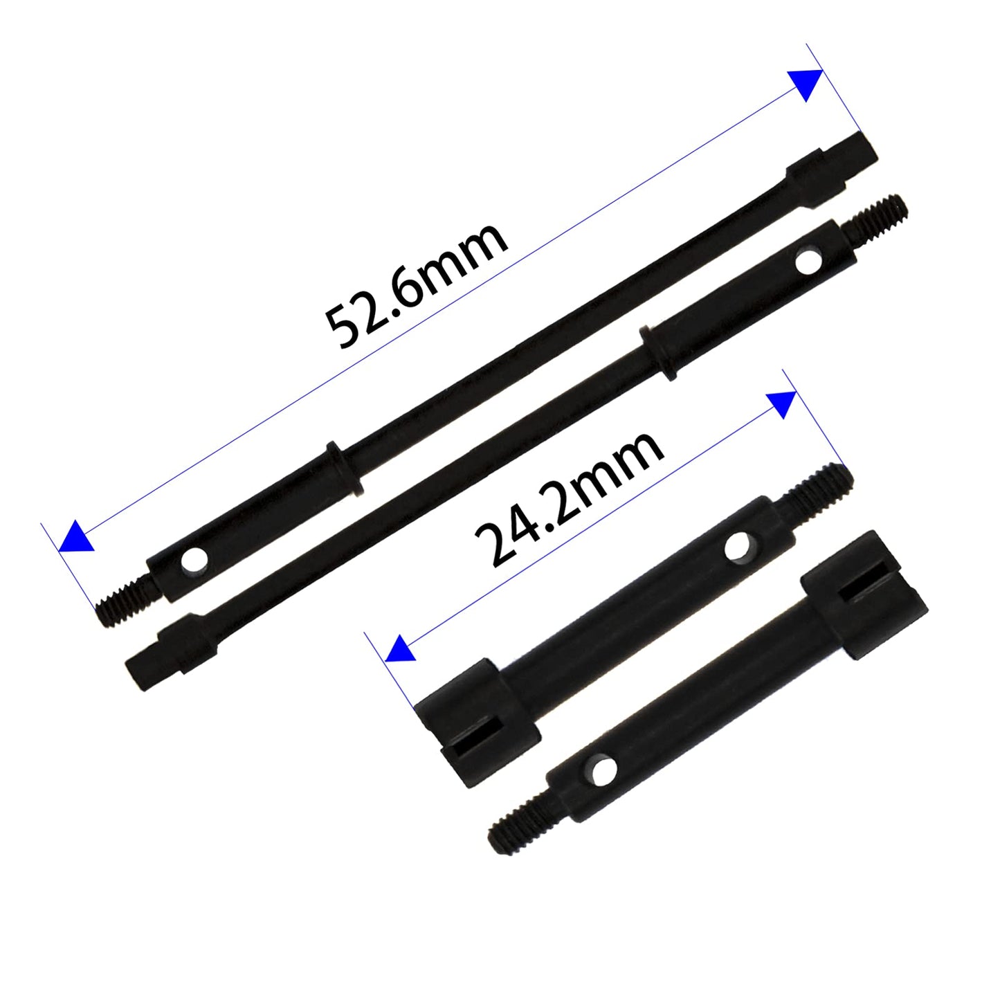 Vgoohobby RC 4mm Widen Wheel Axle CVD Front Rear Joint Drive Shaft Upgrade Parts Compatible with Axial SCX24 90081 1/24 RC Crawl