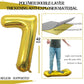 GOER Jumbo Gold Number 70 Balloon - 42 Inch Foil Helium for 70th Birthday & Anniversary Decorations