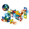Cluttch Play Light-Up Magnetic Building Tiles Set, 49 Pieces, Educational Stem Construction Toy With Glowing Balls And Spotlight