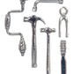 Dollhouse Miniature Set of 7 Shop Tools in Metal