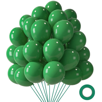 Lovestown 110Pcs Latex Balloons 12Inch, Helium Balloons Party Balloons Arch With Ribbon For Birthday Jungle Family Reunion Party St. Patrick'S Day Decorations Dark Green