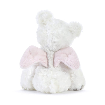 Demdaco Pink Guardian Angel Bear 9.5 Inch Plush Children'S Stuffed Animal Activity Rattle Toy