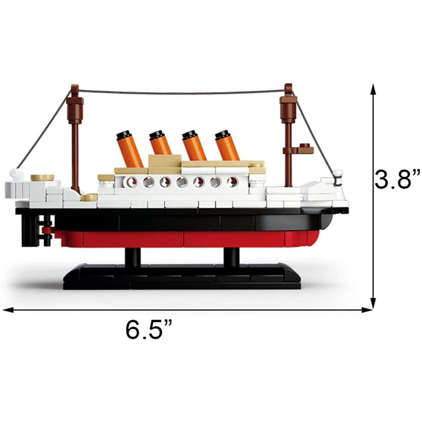 Susengo Building Blocks For Titanic Shipboat 3D Model Educational Gift Toys For Children 194Pcs