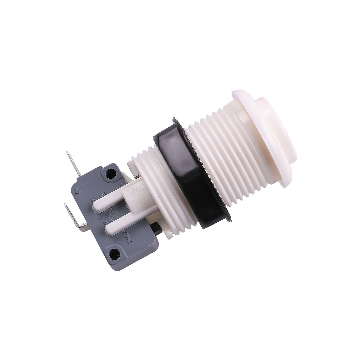 Easyget 6 Piece Arcade Push Button Set - 30MM White Plastic with Microswitch for Mame/Jamma
