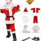 Bervyosw 9 Pcs Boys Santa Costume Kids Santa Suit Coat Toddler Grinch Costume Youth Santa Jacket Outfit For Halloween Christmas