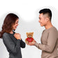 Plushland Stuffed Mocha Heart Bear - Plush Bear Toy For Kids & Adults - Embroidered Heart Pillow - Brown-9 Inches