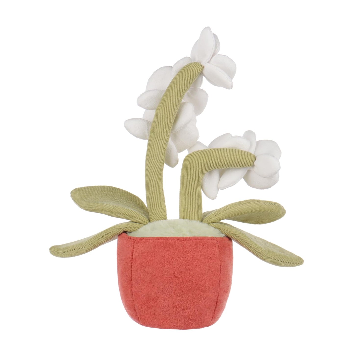 Apricot Lamb Potted Flower Plush Butterfly Orchid Plant Stuffed Animals For Kids, Soft Cute Plushies Toys For Baby Girl And Boy,
