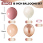 Retro Pink Beige Balloons Set, 12 Inch Dusty Pink Balloons Pink Gold Party Balloons Dark Gold Latex Balloons Boho Style Blush Pi