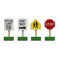 Melissa & Doug Jumbo Roadway Activity Rug With 4 Wooden Traffic Signs (79 X 58 Inches)