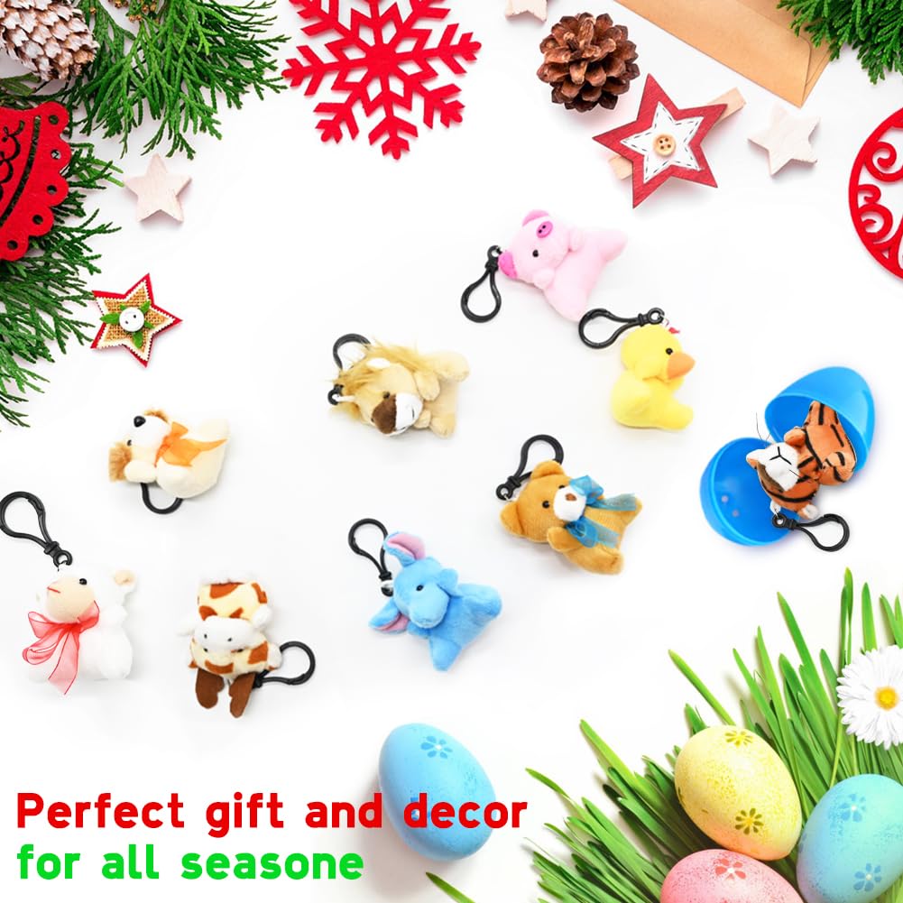 Camirus 24Pcs Mini Animal Plush Toy Assortment, Tiny Stuffed Animals Keychain Decoration For Kids, Small Stuffed Animal Bulk For Kids