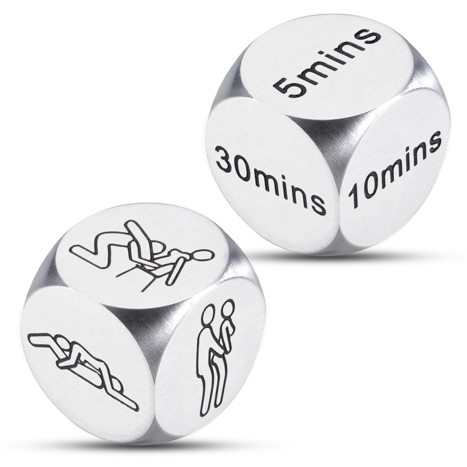 10th Anniversary Tin Gifts for Him Her 2PCS Funny Date Night Dices Christmas Valentines Gift 10 Year Anniversary Wedding Gifts for Couples Wedding Registry Ideas White Elephant Gifts for mature-themeds