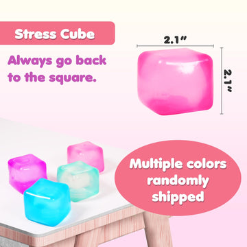 3Pack Stress Cube Squishy Stress Balls For Kids Ice Cubes Squishy For Adults Sensory Fidget Toy For Your Best Mellow And Chill S