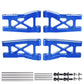 Hobbyfire Aluminum Front & Rear Suspension Arms 4-Pack Upgrades for 1/18 Traxxas LaTrax Teton Desert Prerunner SST, Replace Part