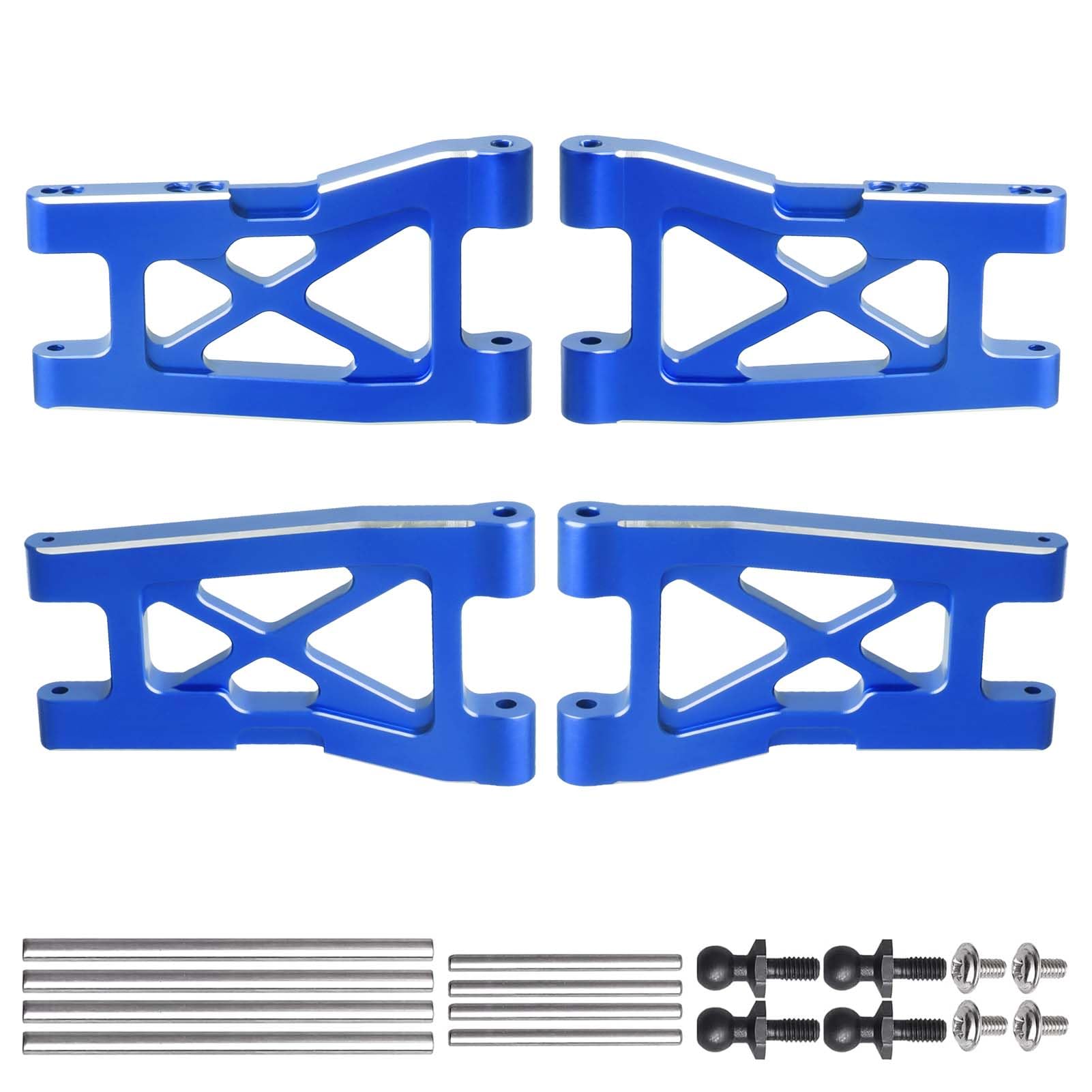 Hobbyfire Aluminum Front & Rear Suspension Arms 4-Pack Upgrades for 1/18 Traxxas LaTrax Teton Desert Prerunner SST, Replace Part