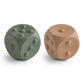 Mushie Silicone Dice Press Toy | Baby Sensory Play For 10+ Months (Dried Thyme/Natural)